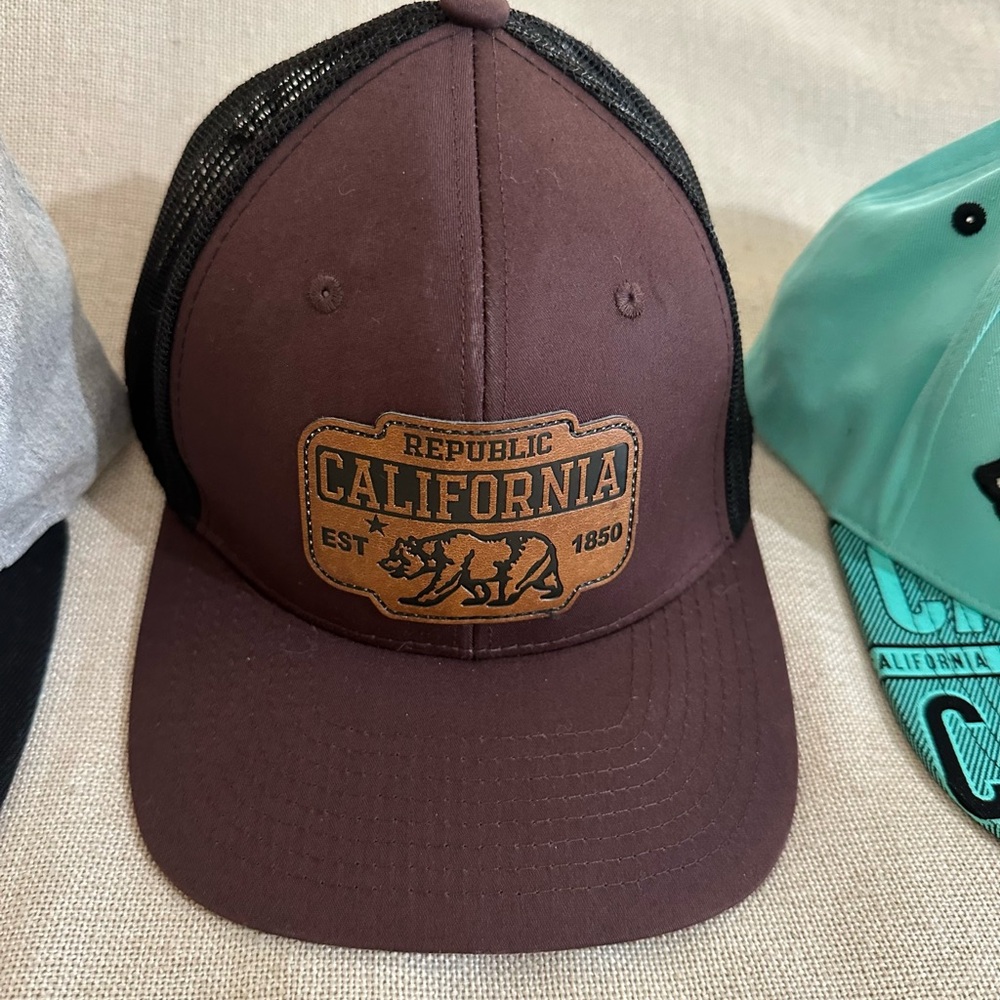 Brown Trucker Hat With Leather Patch - image 3